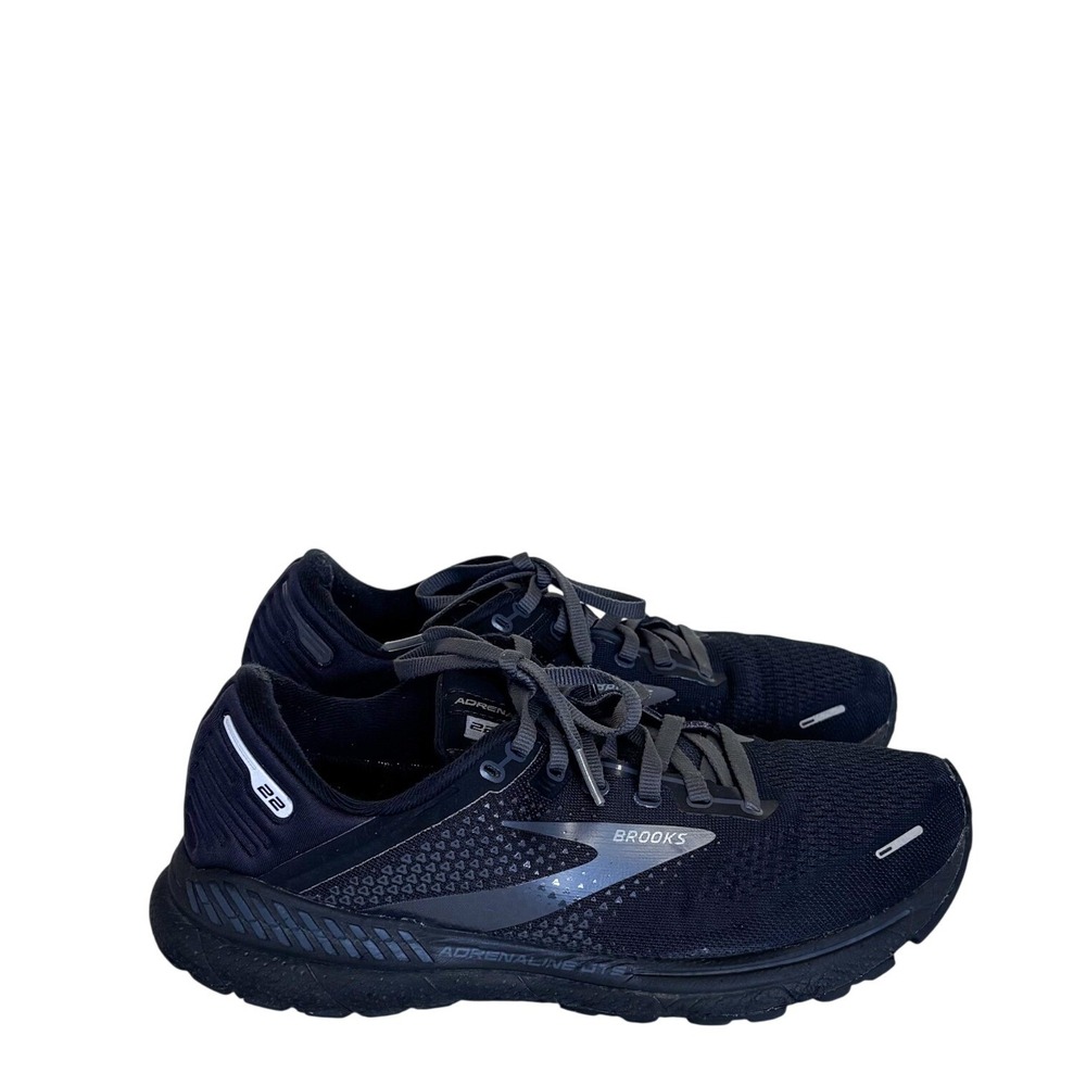 Brooks Womens Adrenaline GTS 22 Running Shoes Size 9B Black Athletic 1203531B020